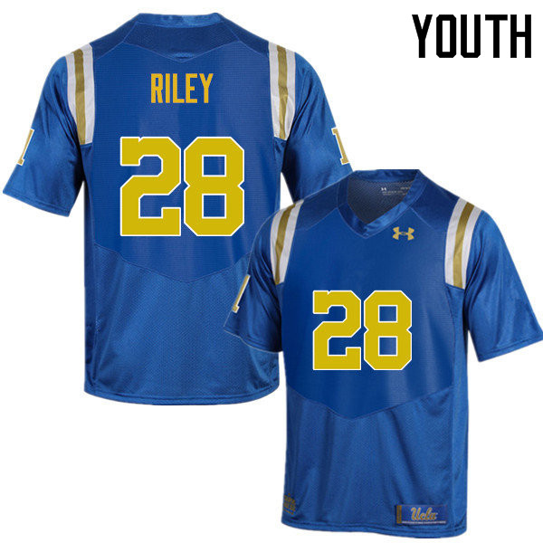 Youth #28 Keyon Riley UCLA Bruins Under Armour College Football Jerseys Sale-Blue - Click Image to Close